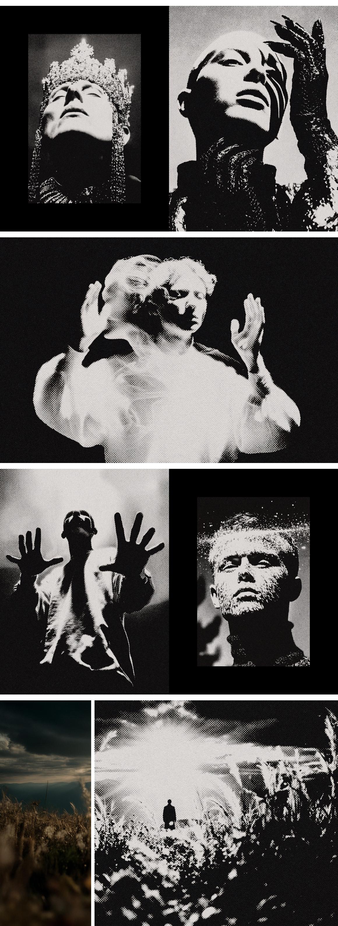 Monochromatic Halftone Photo Effect