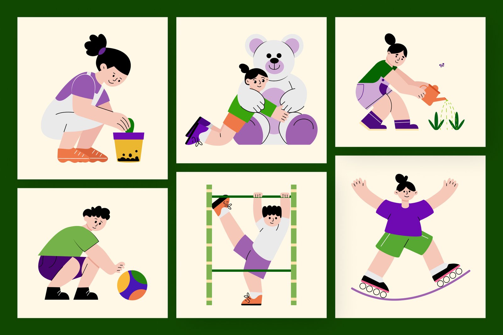 Childhood Illustration Art Set