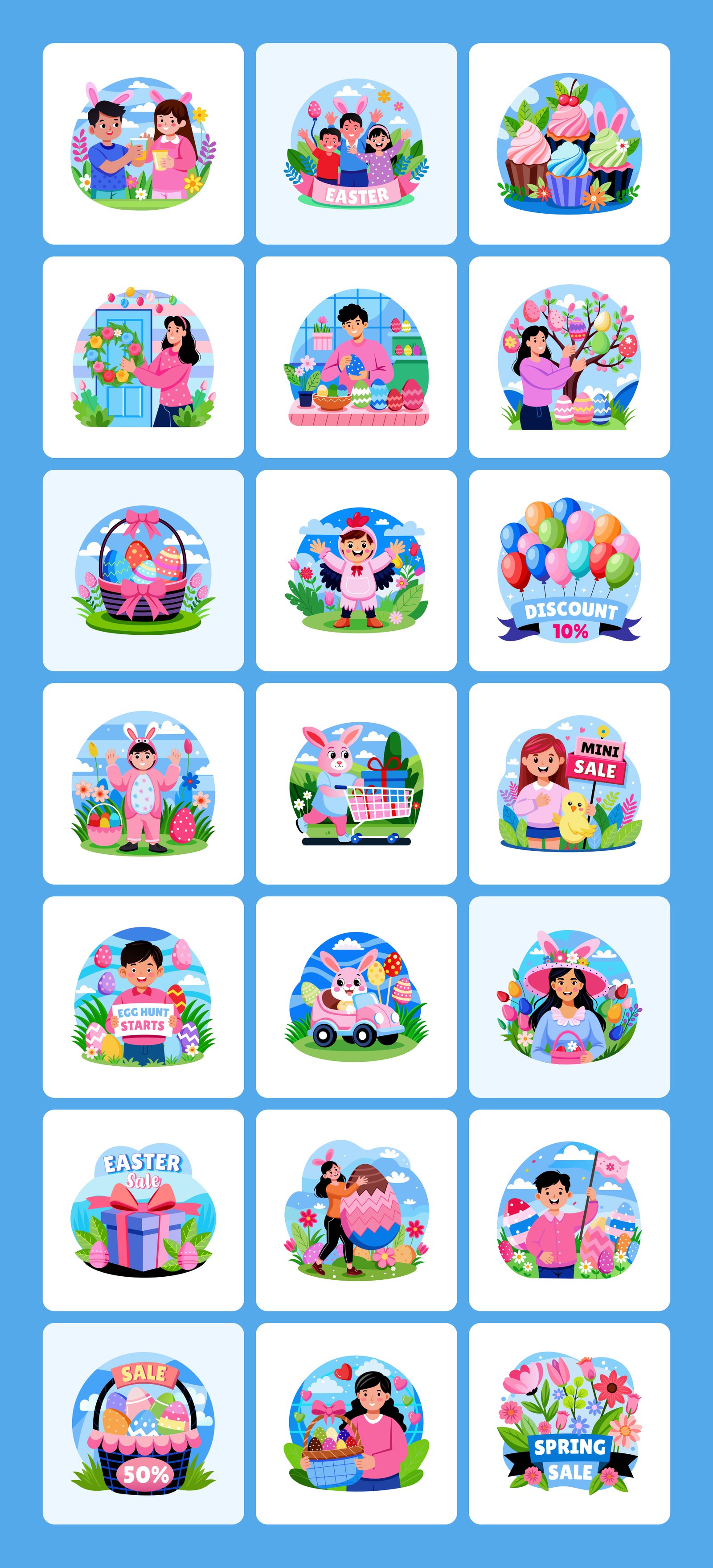 Easter Illustrations Bundle