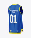 Basketball Jersey Mockup - Back Half Side View