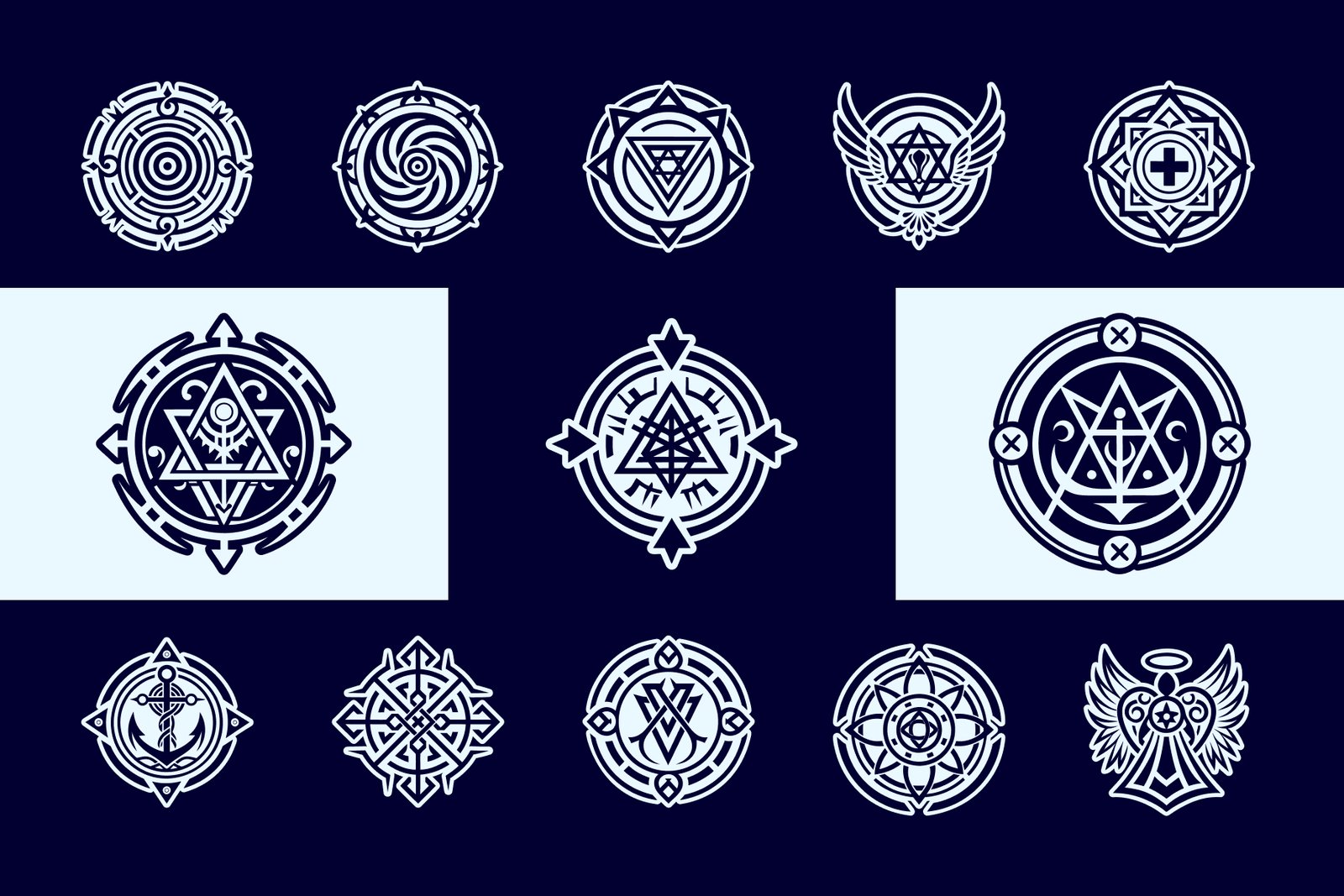 Angel Symbol and Sigils Set