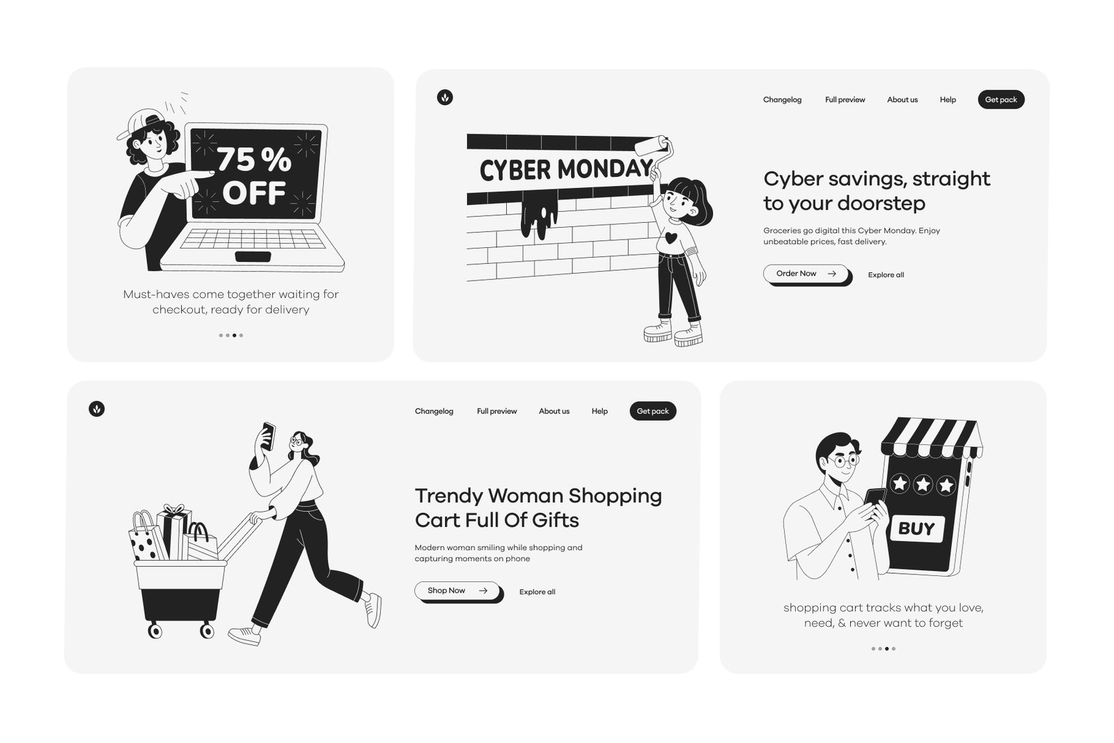 Shopping Illustration Art