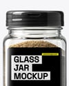 Square Spice Jar with Grounded Black Pepper Mockup