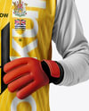 Soccer Goalkeeper Wearing Long Sleeve Jersey and Shorts Mockup