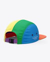 Five Panel Cap Mockup - Back Half Side View