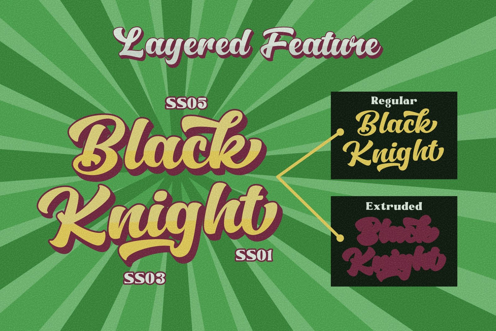 Black Knight / Layered Typeface