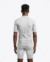 Afro-American Man Wearing Cycling Jersey and Bib Shorts Mockup