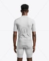 Afro-American Man Wearing Cycling Jersey and Bib Shorts Mockup