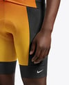 Afro-American Man Wearing Cycling Jersey and Bib Shorts Mockup