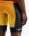 Afro-American Man Wearing Cycling Jersey and Bib Shorts Mockup
