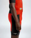 Afro-American Man Wearing Cycling Jersey and Bib Shorts Mockup