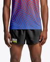 Afro-American Man Wearing Running Kit Mockup