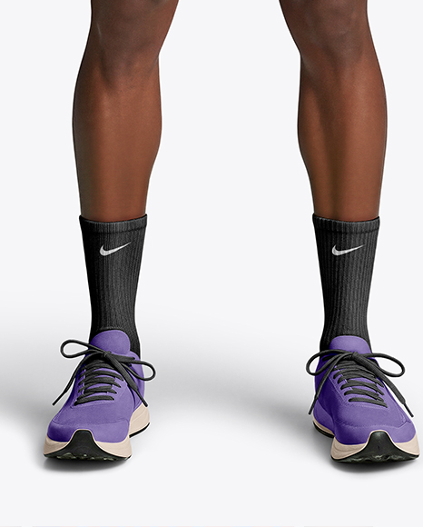 Afro-American Man Wearing Running Kit Mockup