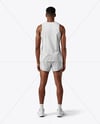 Afro-American Man Wearing Running Kit Mockup