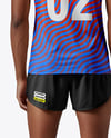 Afro-American Man Wearing Running Kit Mockup