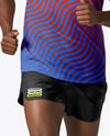 Afro-American Man Wearing Running Kit Mockup