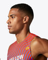 Afro-American Man Wearing Running Kit Mockup