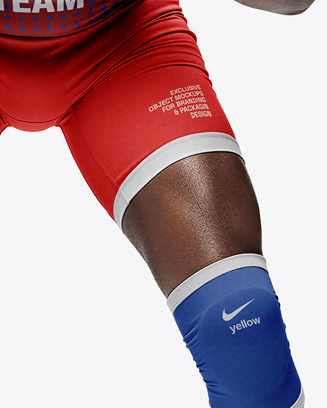 Afro-American Man Wearing Wrestling Uniform Mockup