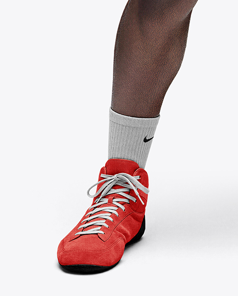 Afro-American Man Wearing Wrestling Uniform Mockup