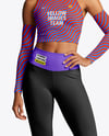 Afro-American Woman Wearing Running Kit Mockup