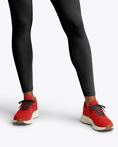 Afro-American Woman Wearing Running Kit Mockup