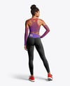 Afro-American Woman Wearing Running Kit Mockup