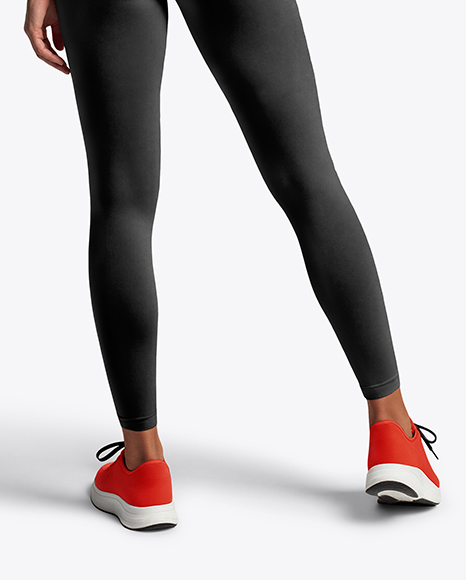 Afro-American Woman Wearing Running Kit Mockup