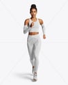 Afro-American Woman Wearing Running Kit Mockup