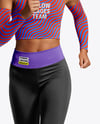 Afro-American Woman Wearing Running Kit Mockup