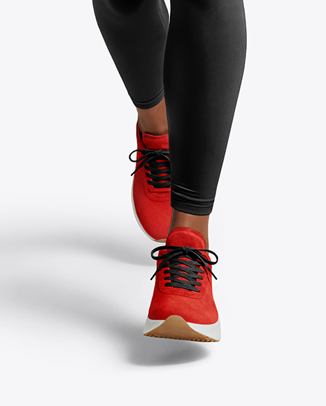 Afro-American Woman Wearing Running Kit Mockup