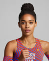 Afro-American Woman Wearing Running Kit Mockup
