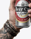 Aluminium Can in a Hand Mockup