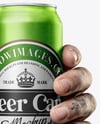 Aluminium Can in a Hand Mockup