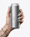 Aluminium Can in a Hand Mockup