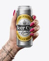 Aluminium Can in a Hand Mockup