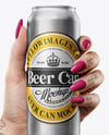 Aluminium Can in a Hand Mockup