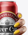 Aluminium Can in a Hand Mockup