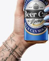 Aluminium Can With Matte Finish in a Hand Mockup