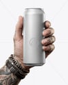 Aluminium Can With Matte Finish Mockup