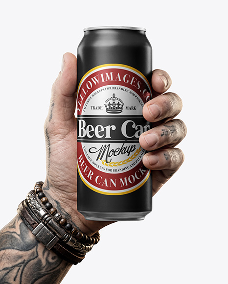 Aluminium Can With Matte Finish Mockup