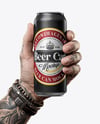 Aluminium Can With Matte Finish Mockup