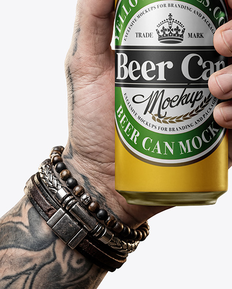 Aluminium Can With Matte Finish Mockup