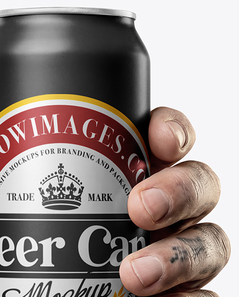 Aluminium Can With Matte Finish Mockup