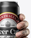 Aluminium Can With Matte Finish Mockup