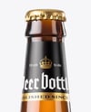 Amber Glass Beer Bottle in a Hand Mockup