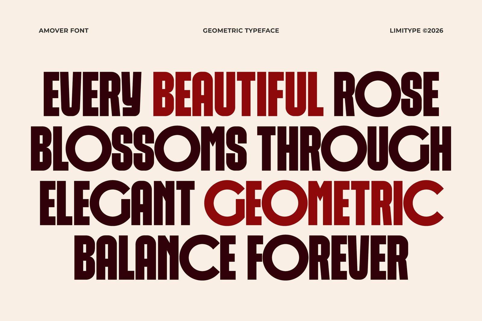 Amover - Bold Geometric Font