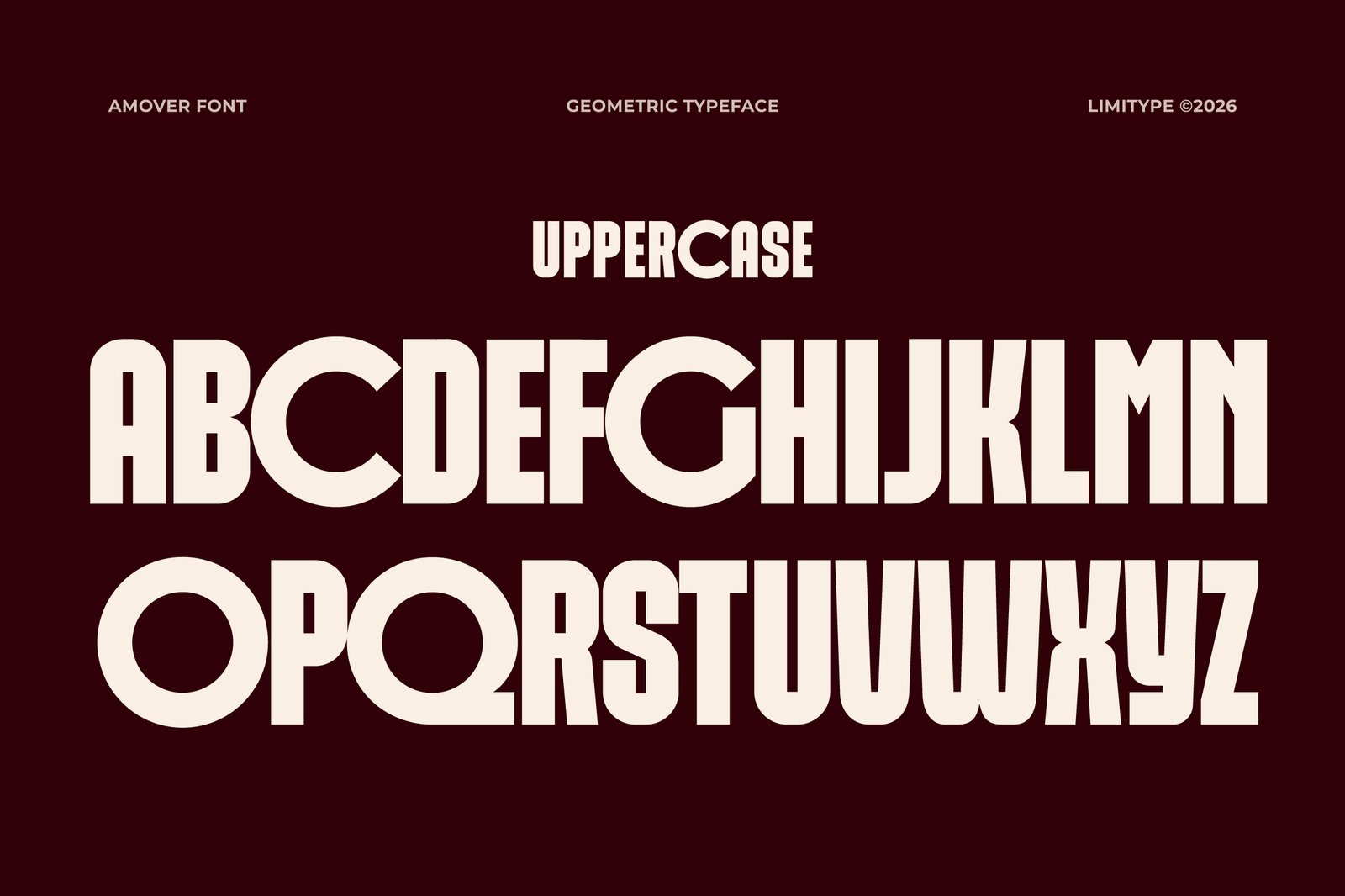 Amover - Bold Geometric Font