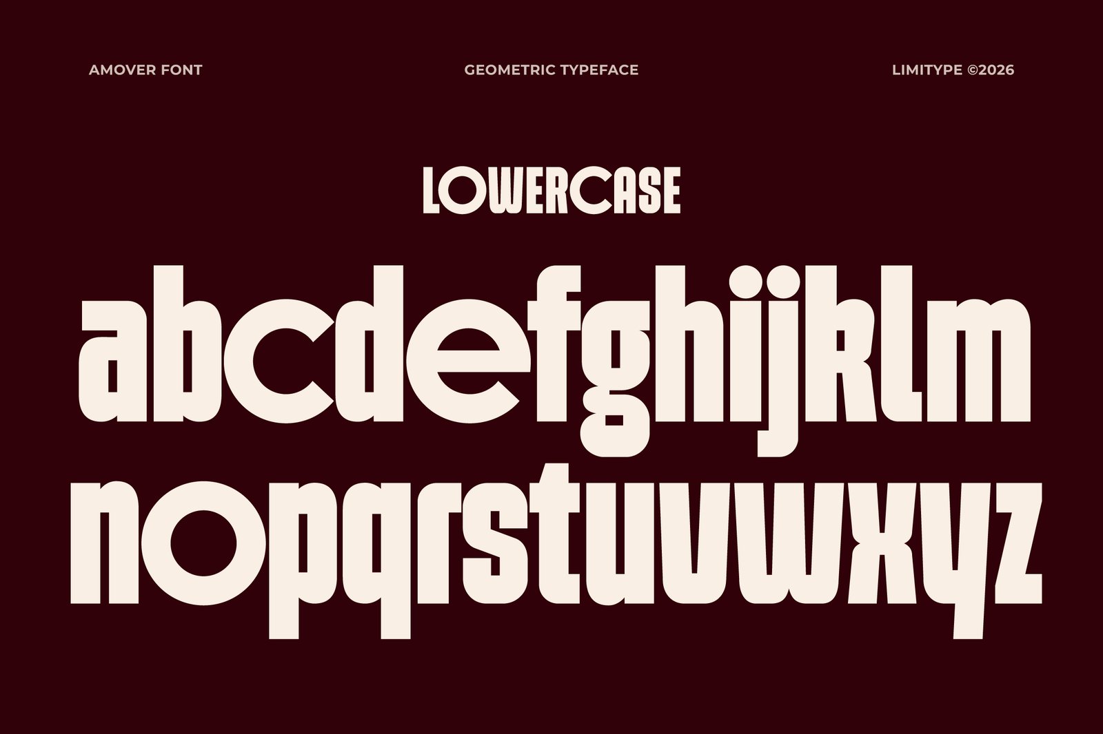 Amover - Bold Geometric Font