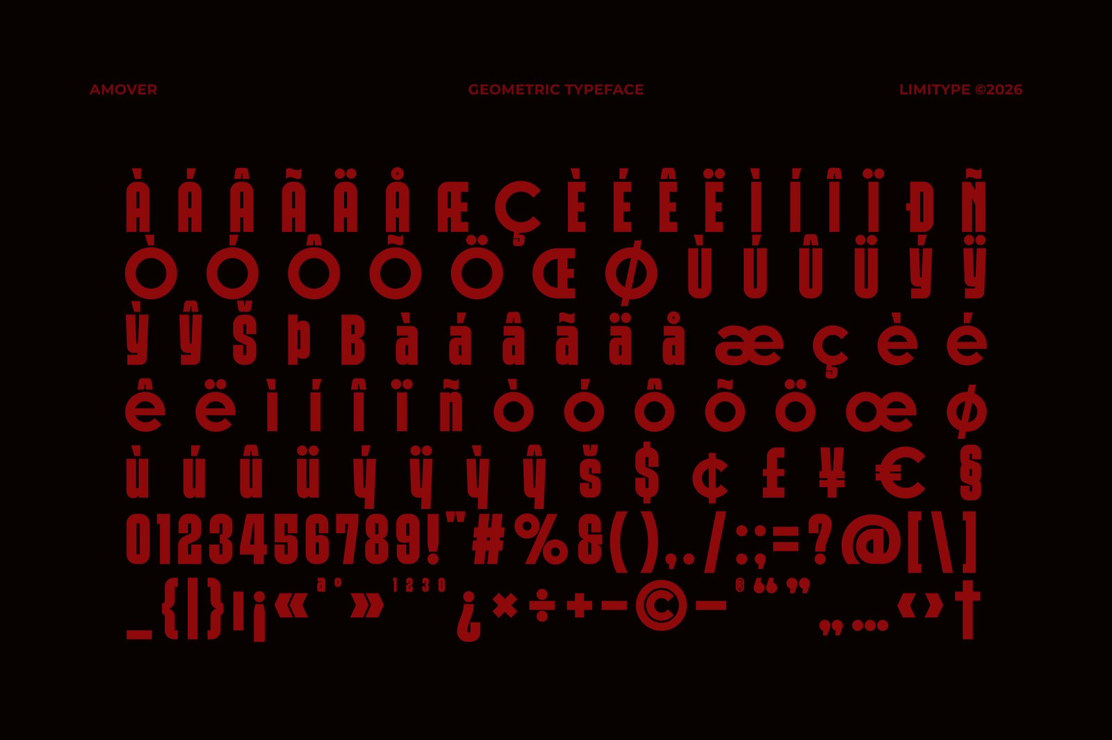 Amover - Bold Geometric Font