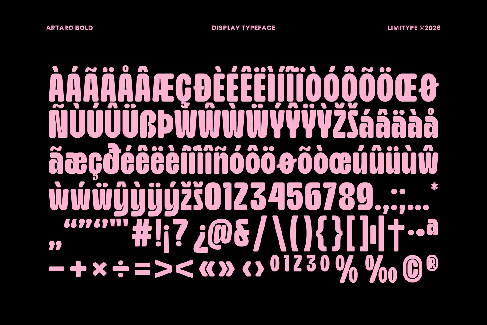 Artaro - Bold Inktrap Font